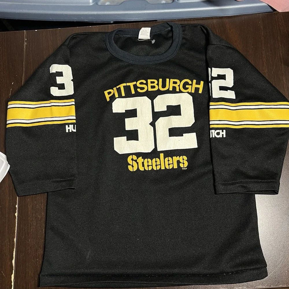 Vintage Pittsburgh Steelers Franco Harris 32 Youth‎ M Hutch USA Jersey VGC